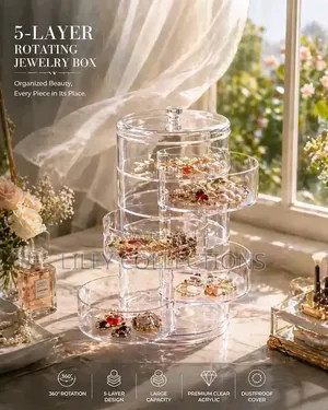 5 Layered Transparent Jewelry Boxes