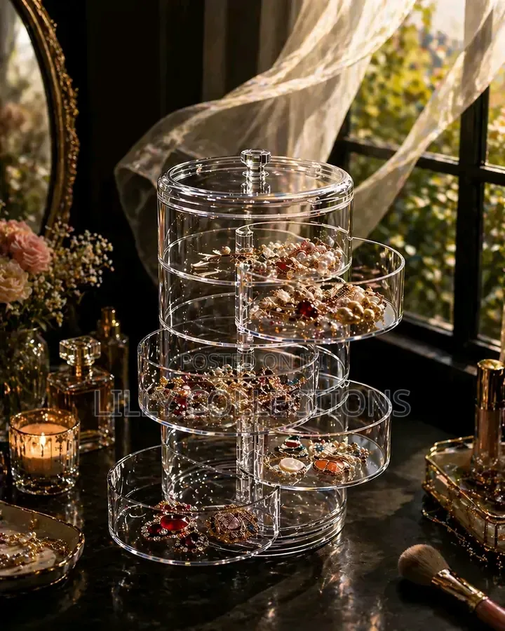 5 Layered Transparent Jewelry Boxes