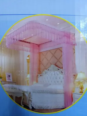 Wall Mounted Pink Mosquito Nets