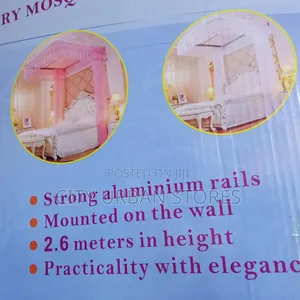 Wall Mounted Pink Mosquito Nets