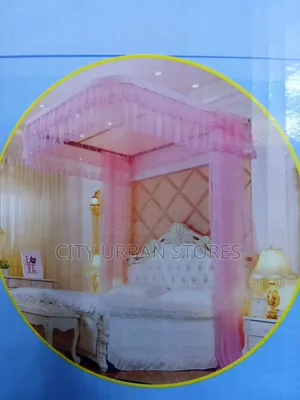 Wall Mounted Pink Mosquito Nets