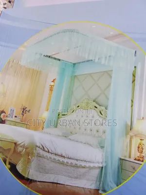 Light Blue Wall Mounted Mosquito Nets