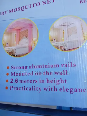 Wall Mount Cream Mosquito Nets