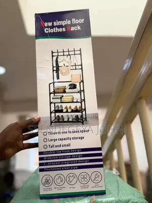 Multi-functional Floor-standing Clothes And Shoe Rack,