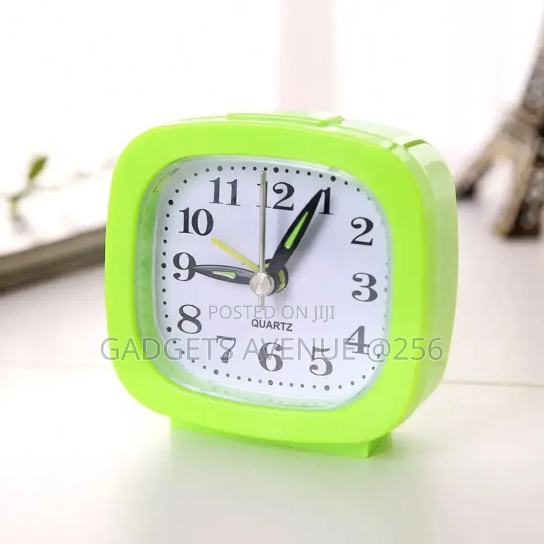 Analog Quartz Alarm Clock, Available in Various Colors Like Blue, Whit