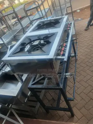 Commercial Stainless Steel Gas Burner Stove Two Burner