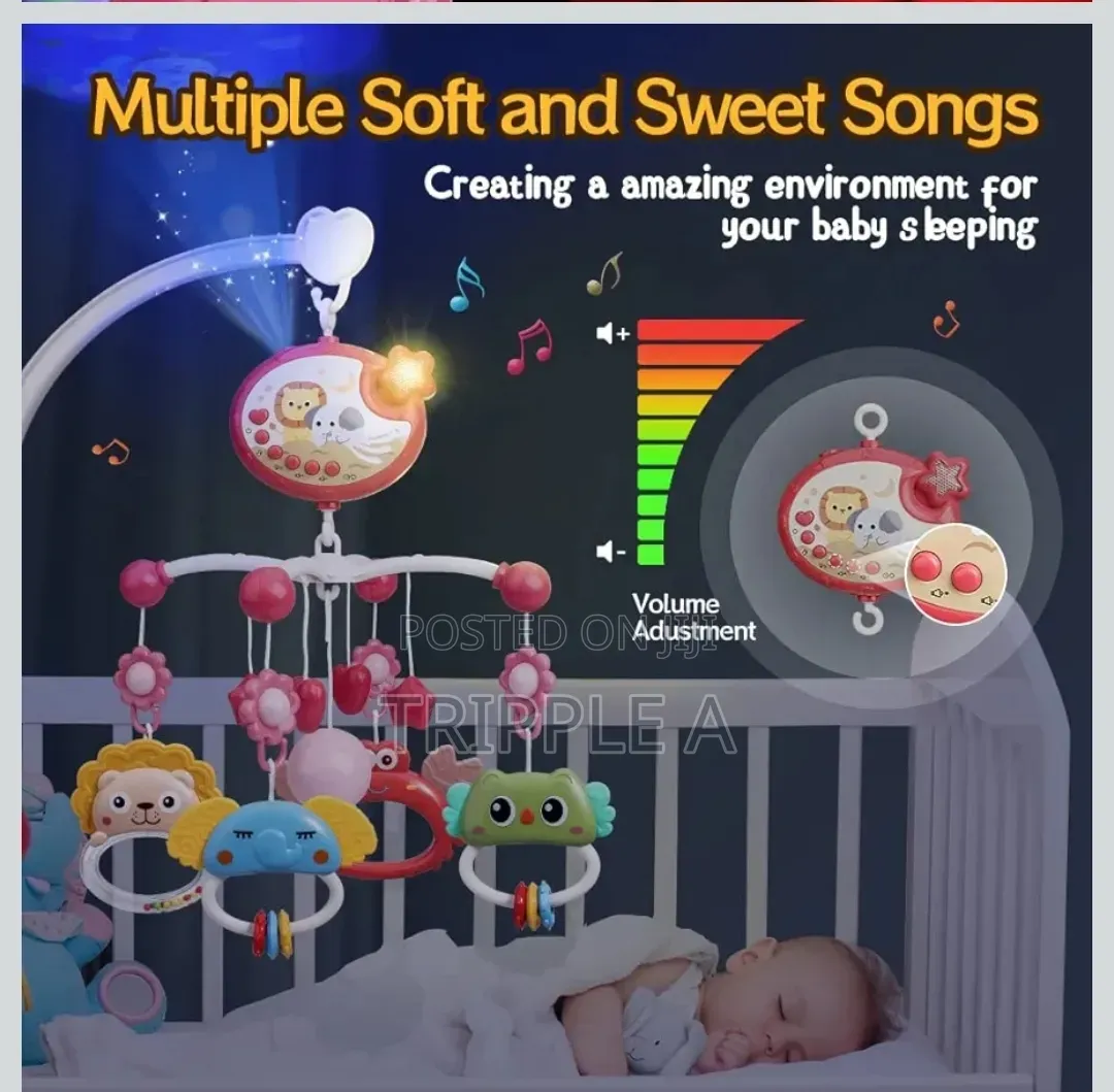 Baby Rc Music Bedside Hanging Bell Crib Mobile
