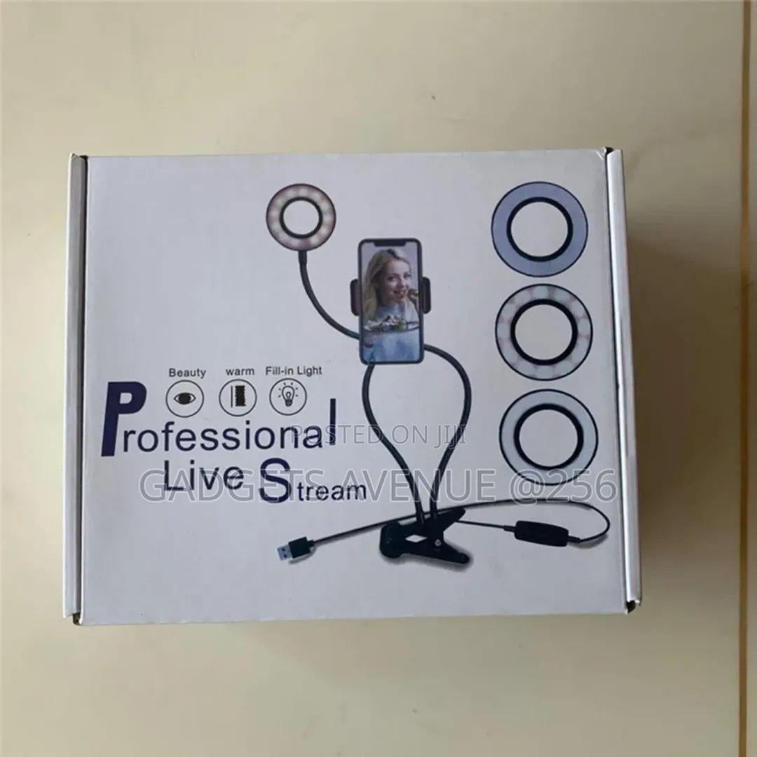 Professional Live Stream Ring Light With a Phone Holder.
