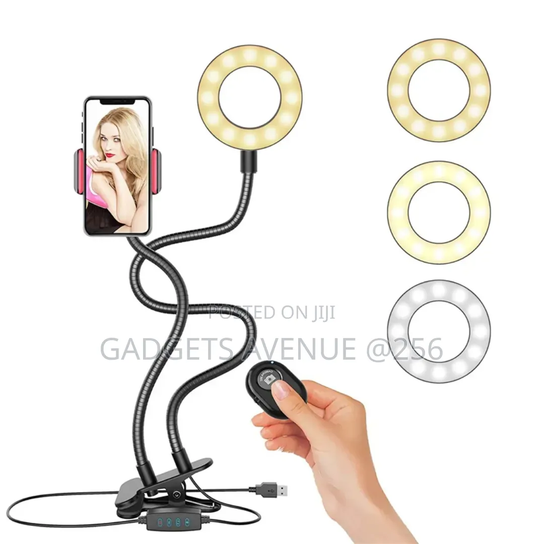 Professional Live Stream Ring Light With a Phone Holder.