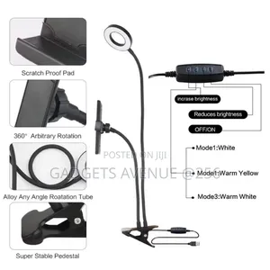 Professional Live Stream Ring Light With a Phone Holder.