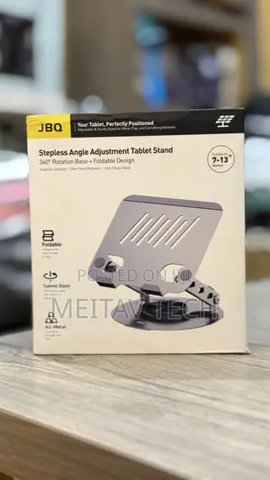 JBQ Tablet Stand / Laptop Stand, Foldable Design, Metallic