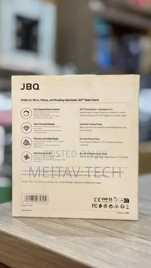 JBQ Tablet Stand / Laptop Stand, Foldable Design, Metallic