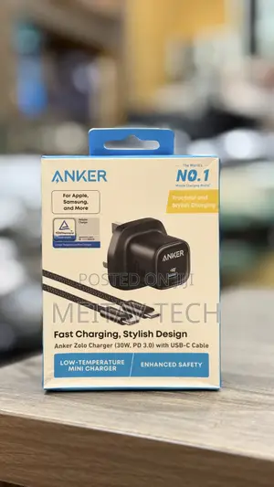 Anker Zolo 30w Usb-C Charger With Type C Braided Cable