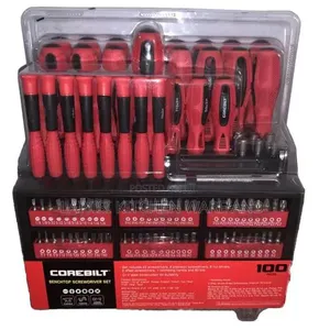 100 Piece Screwdriver and Bit Set With Storage Stand