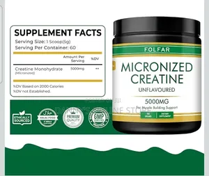 Micronized Creatine Monohydrate Powder, Unflavored, 60 Servings