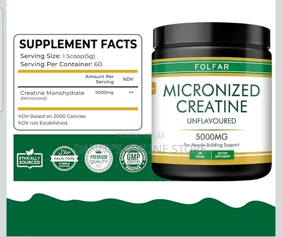 Micronized Creatine Monohydrate Powder, Unflavored, 60 Servings