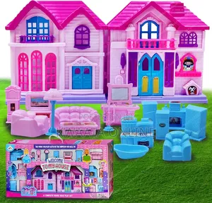 Doll House Set for Kids With Bed Room, Kitchen Furniture Set