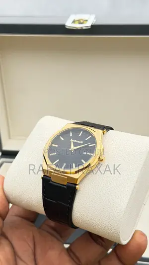 Gold Stainless Steel Worldlook Men’S Quartz Dress Watch