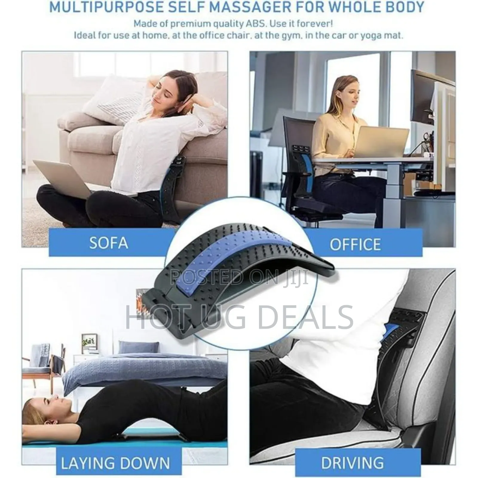 Back Stretcher Multi-Level Adjustable Back Massager
