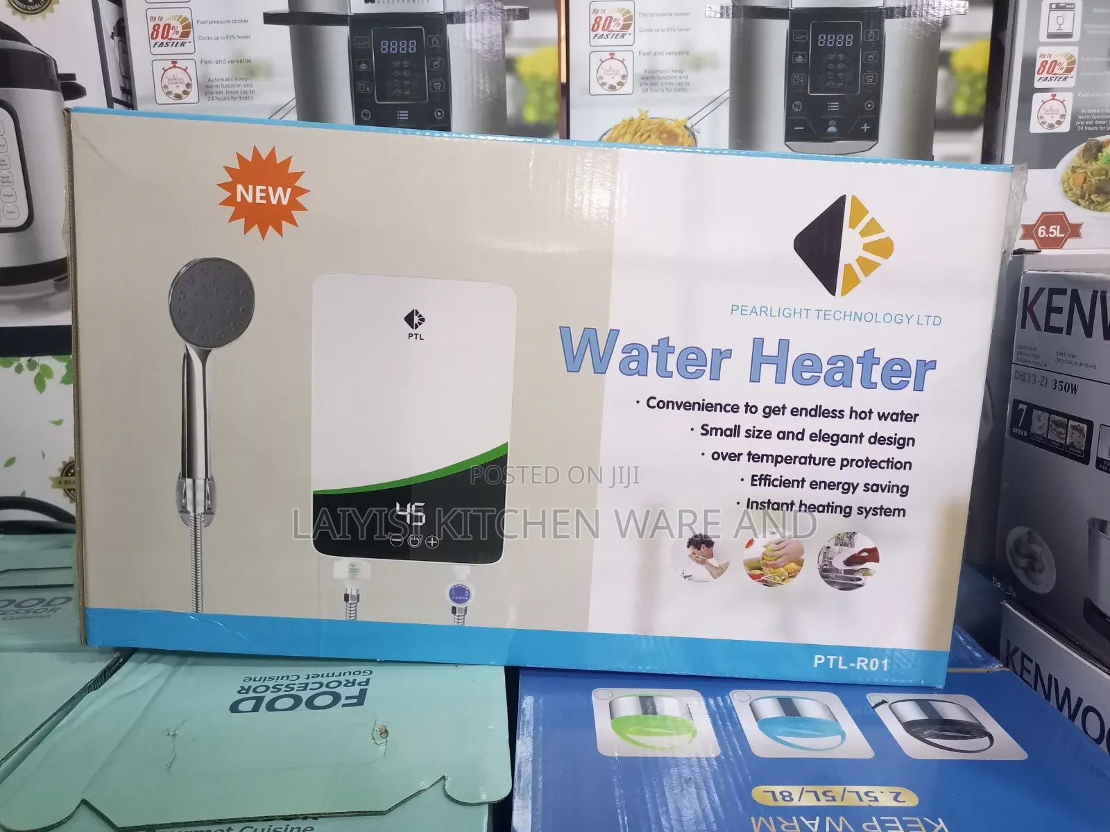 Instant Electric Water Heater, Portable Tankless With Led Touch Screen