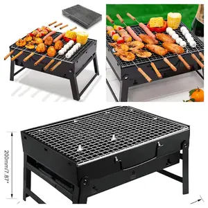 Stainless Steel Folding Portable Charcoal BBQ Grill