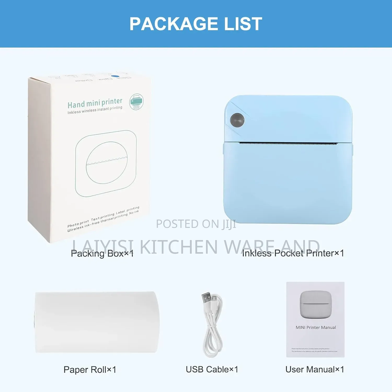 Mini Pocket Portable Bluetooth Thermal Printer for Photos Documents