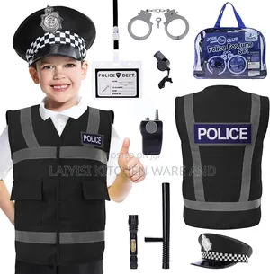 Police Costume for Kids Uniform Cop Costume Halloween Dress Up