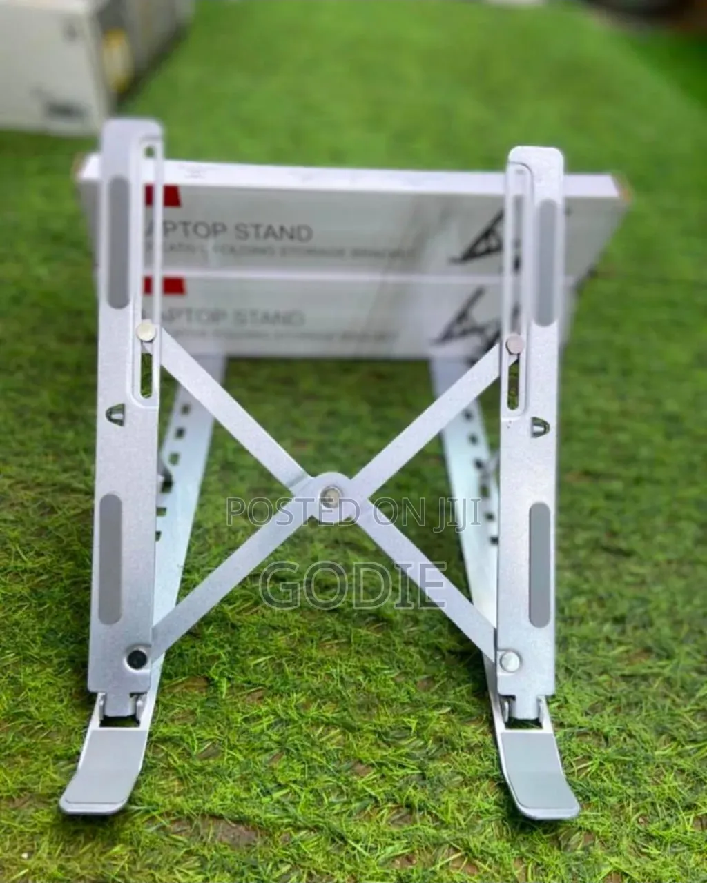 Foldable, Adjustable Silver Aluminum Laptop Stand,