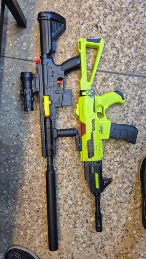 Kids Toy Gun Automatic Rifle Double Foam Blaster With Darts, Bullet