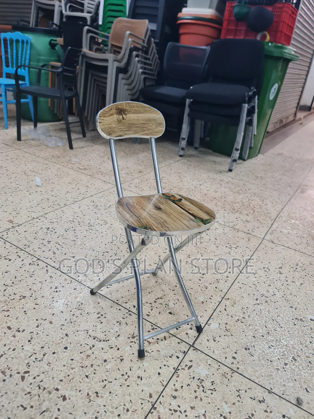 Stainless Frame Foldable Reading Chair Foldable Chair