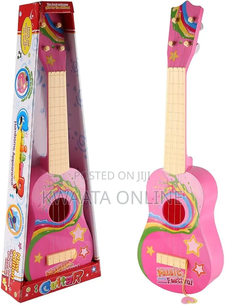 Kids Toy Guitar Musical Instrument, 4 String Thin Frets Low String