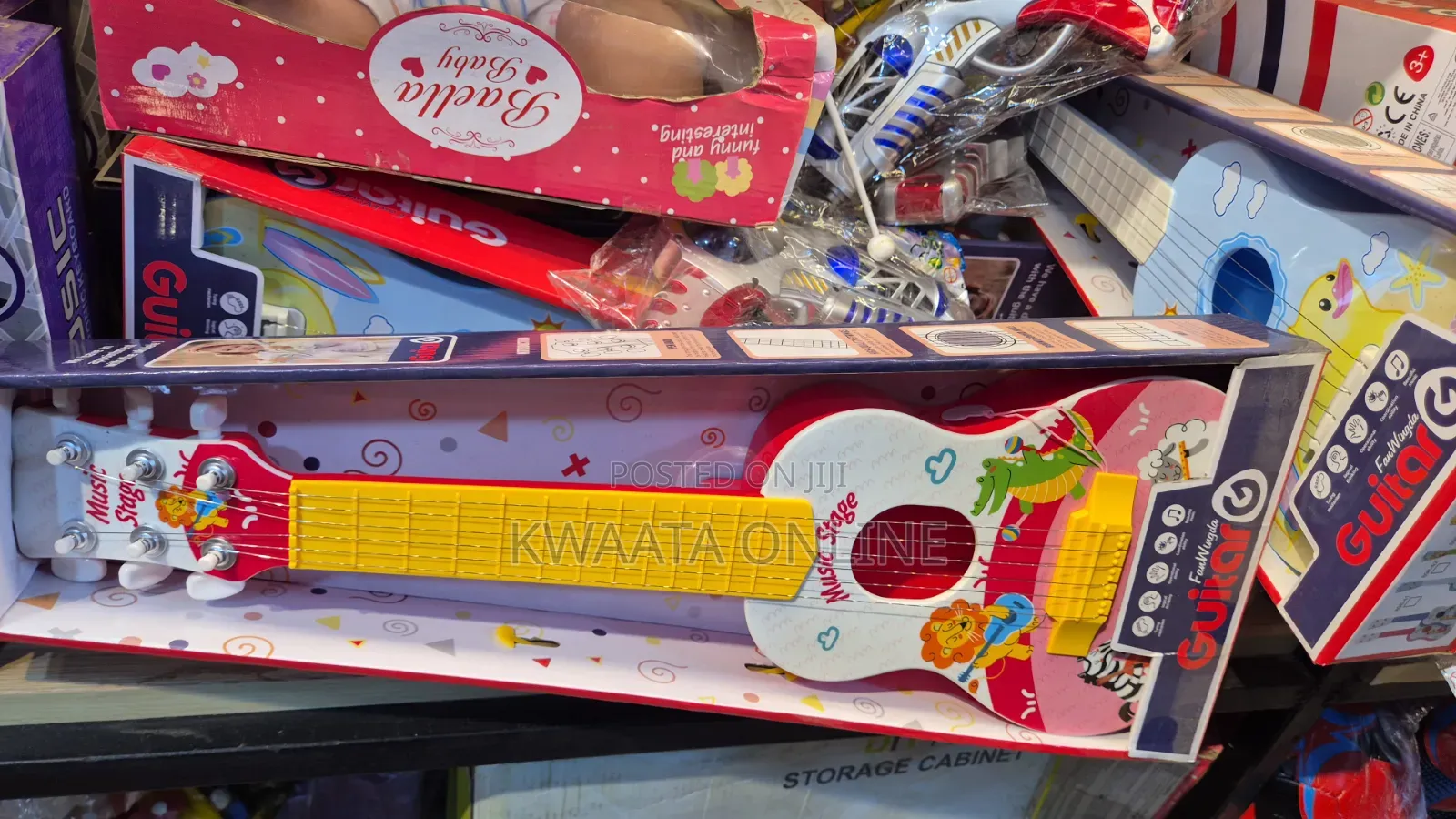 Kids Toy Guitar Musical Instrument, 4 String Thin Frets Low String