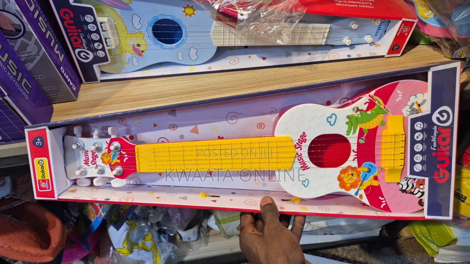 Kids Toy Guitar Musical Instrument, 4 String Thin Frets Low String