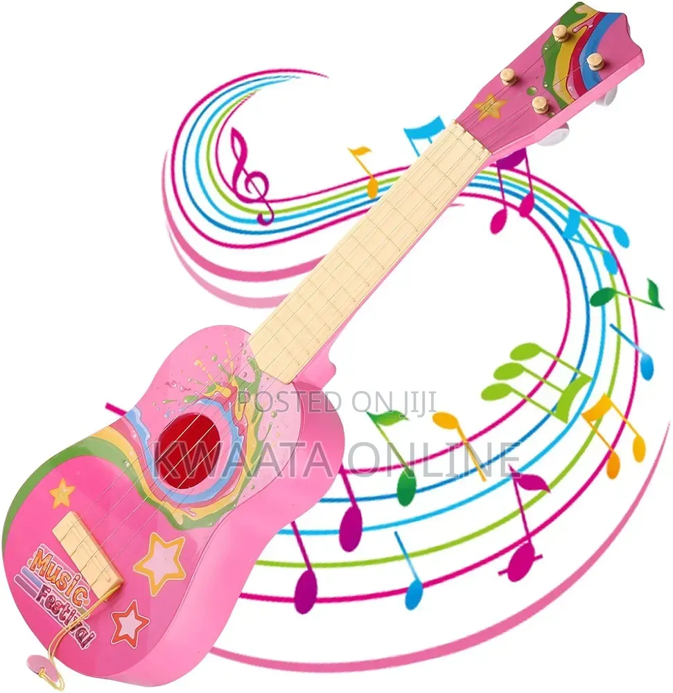 Kids Toy Guitar Musical Instrument, 4 String Thin Frets Low String