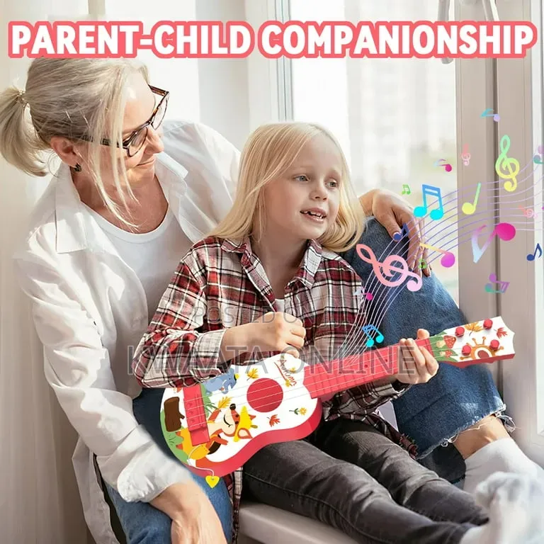 Kids Toy Guitar Musical Instrument, 4 String Thin Frets Low String