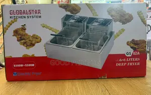 Globalstar Gs82a Double Tank Electric Deep Fryer