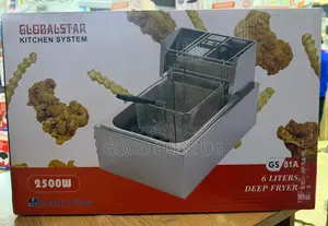 Globalstar Gs81a 6l Single Tank Stainless Steel Deep Fryer.