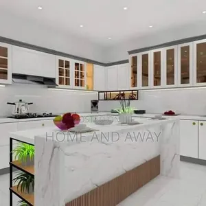 White Kitchen Cabinets Customization 1,000,000/- Per Running Meter