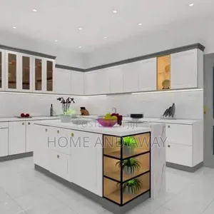 White Kitchen Cabinets Customization 1,000,000/- Per Running Meter