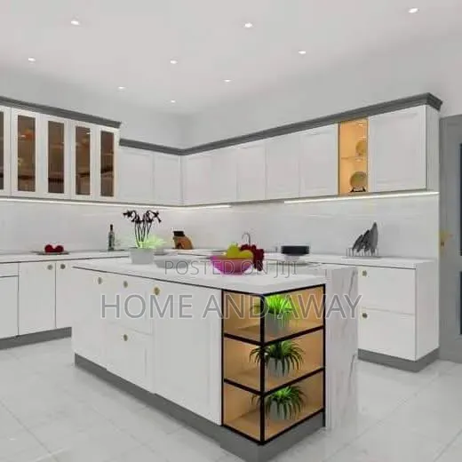 White Kitchen Cabinets Customization 1,000,000/- Per Running Meter