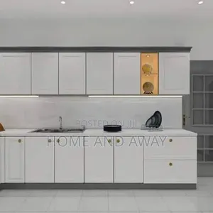 White Kitchen Cabinets Customization 1,000,000/- Per Running Meter