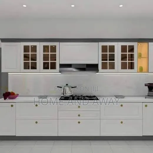 White Kitchen Cabinets Customization 1,000,000/- Per Running Meter