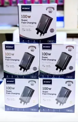 Regrsi 100w Super Fast Charging Adapter, Dual Usb Andtype-C Ports