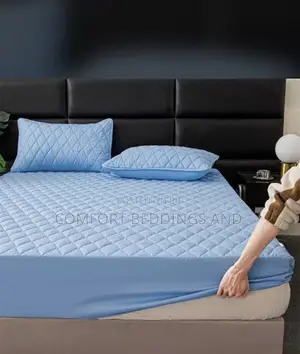 Blue Fitted Waterproof Mattress Protector