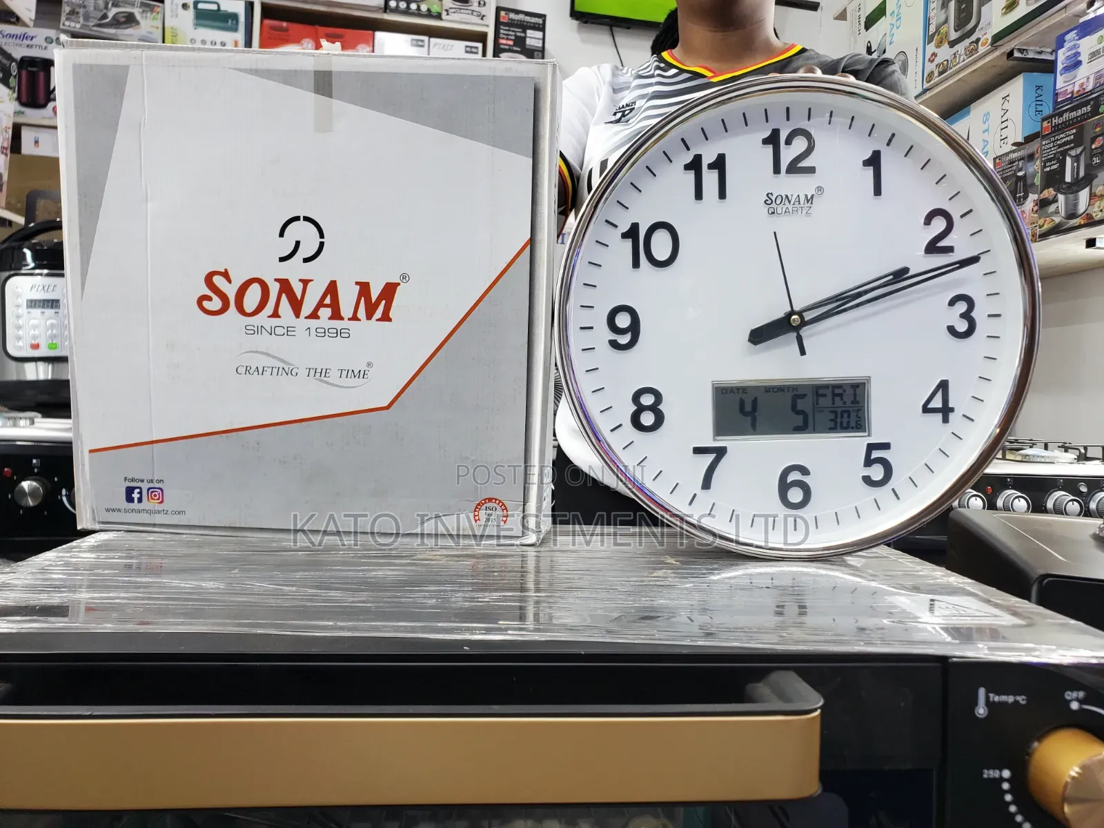 Sonam Analong and Digital Wall Clock