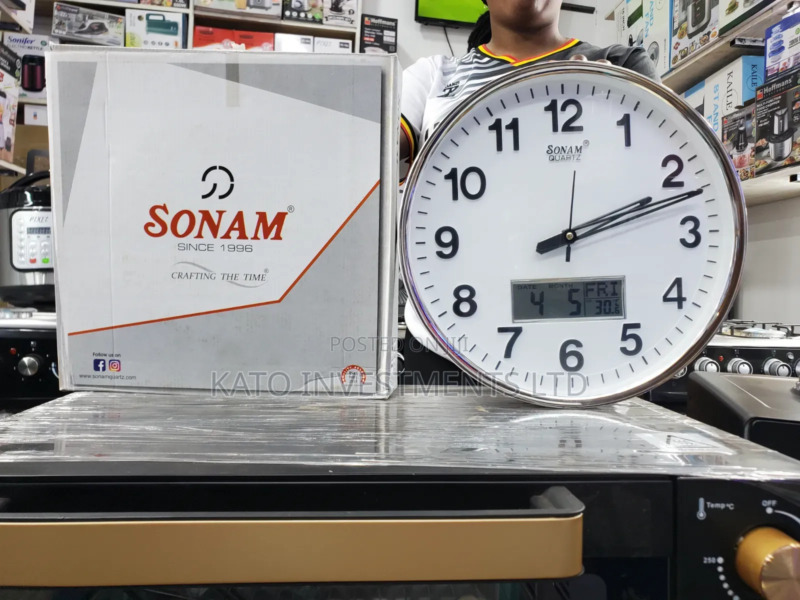 Sonam Analong and Digital Wall Clock
