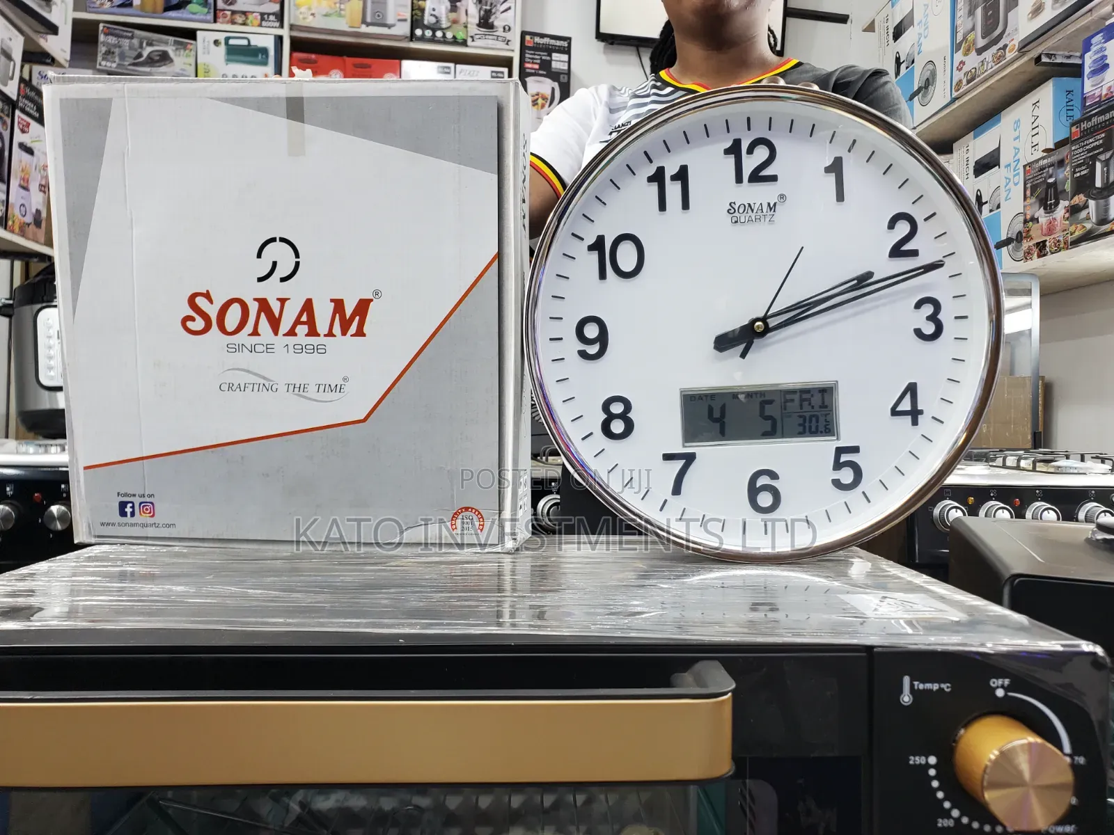 Sonam Analong and Digital Wall Clock