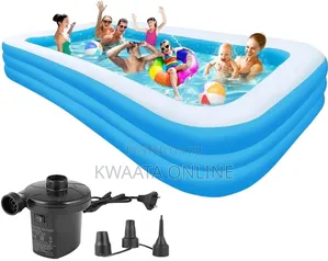 Rectangular Inflatable Swimming Pool With Pump (54h 172w 300h )Cm