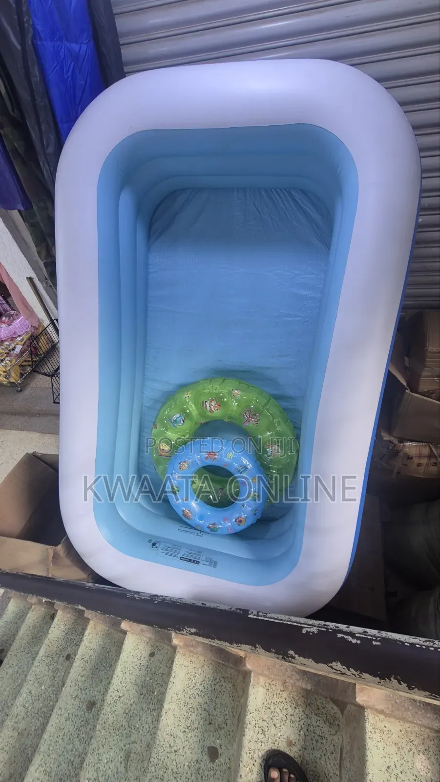 Rectangular Inflatable Swimming Pool With Pump (54h 172w 300h )Cm