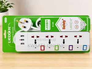 Ledon 4-Way Socket Power Extension Cable With 3 Usb Charging Ports